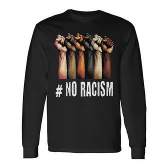 Anti-Fascismo Contro Il Razzismo Motivo Love Equality No Hate Maglietta a maniche lunghe - Novitaregali