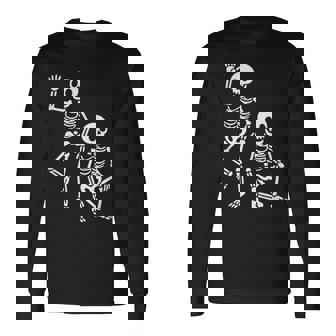 Anti Trump Halloween Skeleton Long Sleeve T-Shirt | Mazezy
