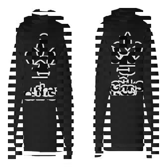 Asides アシデス Asides 足です。肉球です。【変なtシャツ屋さん】スポーツ ブランド パロディ 面白デザイン 長袖Tシャツ - Kawaiitshirt