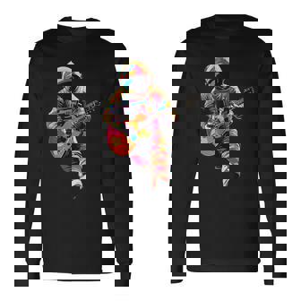 Astronauta Tocando La Guitarra Guitarrista Astronauta Gracioso Camiseta de manga larga - Regaloses