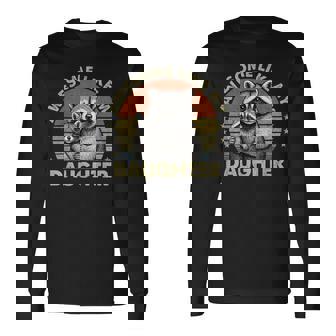 Awesome Like My Daughter Retro Father's Day Dad Long Sleeve T-Shirt | Mazezy