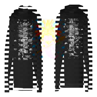 Axolotl Guerrero Azteca Mexicano Maya Axolotl Camiseta de manga larga - Regaloses