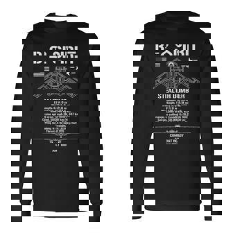 B-2Pirittealth Bomberpecs ミリタリーエアクラフトb2 長袖Tシャツ - Kawaiitshirt