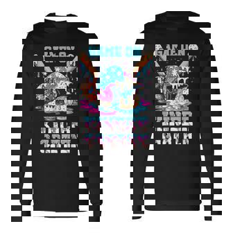 Back To School Game On Kindergarten Baseball First Day Boys Long Sleeve T-Shirt | Mazezy