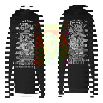 Back To School Kindergarten Boys I'm Ready To Crush Dinosaur Long Sleeve T-Shirt | Mazezy