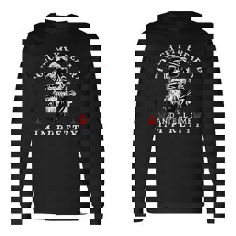 On Back Touch My Beard And Tell Me I'm Pretty Monkey Long Sleeve T-Shirt - Monsterry