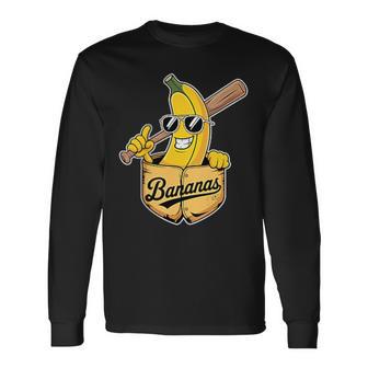Banana Baseball Fruit Long Sleeve T-Shirt - Thegiftio UK
