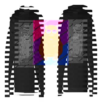 Bandera Bisexual Del Orgullo Capybara Lgbtq Orgulloso Aliado Con Orgullo Camiseta de manga larga - Regaloses