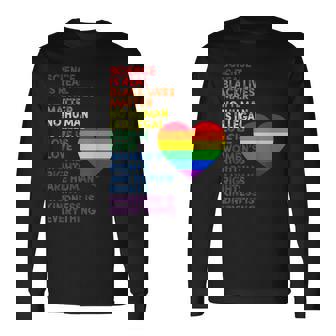 Bandera Del Orgullo Lgbt Arco Iris Aliado Lesbiana Bisexual Camiseta de manga larga - Regaloses