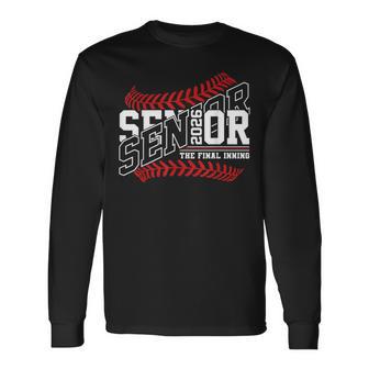Baseball Senior Class Of 2026 Senior 2026 Graduation Long Sleeve T-Shirt - Thegiftio UK