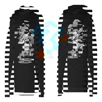 Basket Pâques Dabbing Lapin De Pâques Danse Sport T-shirt à manches longues - Cadeauxyz