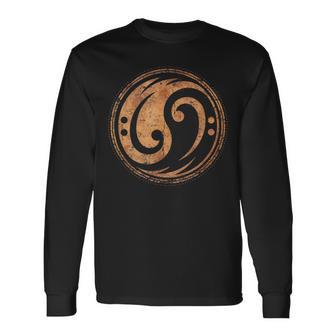 Bass Guitar Clefintage Yin Yang For Bassist And Bassist Camiseta de manga larga - Regaloses