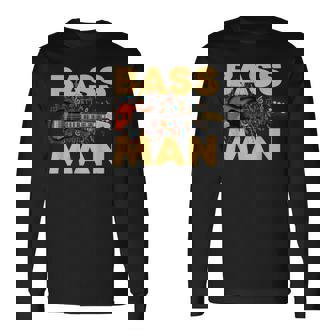 Bass Man 面白いバスプレーヤー ギタリスト ベーシスト ミュージシャン 長袖Tシャツ - Kawaiitshirt