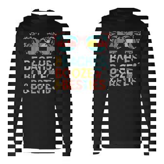 Beaches Booze Besties 夏休み 旅行 ギフト 長袖Tシャツ - Kawaiitshirt