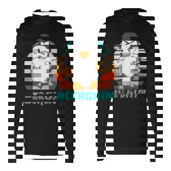 Beer Penguin Beer Beer Father S Day Party Festival Long Sleeve T-Shirt - Monsterry