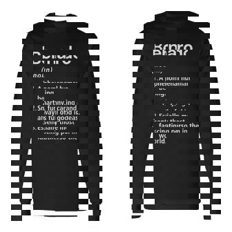 Bernardo Definición De Nombre Diccionario Divertido Camiseta de manga larga - Regaloses