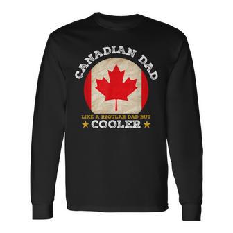 Best Canadian Dad Ever Father's Day Canada Flag Pride Long Sleeve T-Shirt - Thegiftio UK