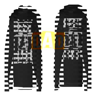 Best Dad Ever ヴィンテージ 父の日 おもしろ お父さん メンズ 夫 長袖Tシャツ - Kawaiitshirt