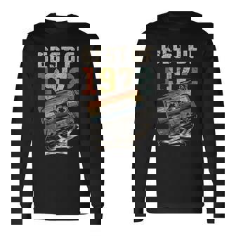 Best Of 1972 カセットテープ 53年 音楽 レトロ 誕生日 長袖Tシャツ - Kawaiitshirt