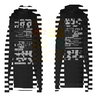 Best Of 1975 カセットテープ・レトロ 50歳の誕生日 長袖Tシャツ - Kawaiitshirt