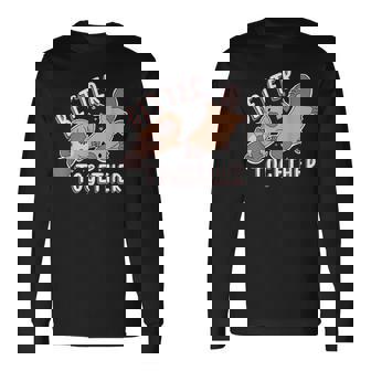 Better Together バレンタインデー カモノハシ カップル ラブ ハッピー 長袖Tシャツ - Kawaiitshirt