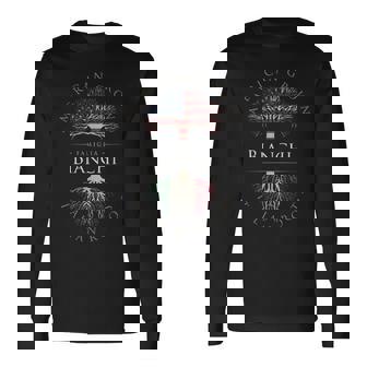 Bianchi ファミリーネーム アメリカ栽培 イタリア製 ルーツ イタリア 国旗 長袖Tシャツ - Kawaiitshirt