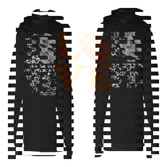 Big Lips Love ヒョウ柄 文字 ピンク 唇 バレンタイン ラブ 長袖Tシャツ - Kawaiitshirt