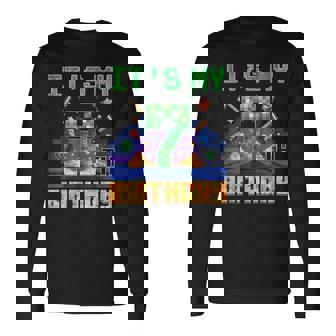 Birthday Boy It's My 7Th Birthday Video Game Pixel Long Sleeve T-Shirt | Mazezy