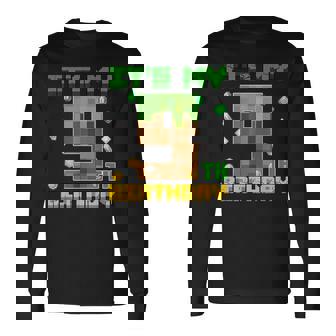 Birthday Boy It's My 9Th Birthday Gamer Pixel Number Langarmshirts - Seseable