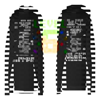 Birthday Boy Level 6 Unlocked 6Th Birthday Game Pixel Long Sleeve T-Shirt | Mazezy