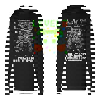 Birthday Boy Level 8 Unlocked 8Th Birthday Game Pixel Long Sleeve T-Shirt - Thegiftio