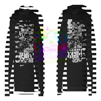 Birthday Boys Monster Truck 5 Year Old 5Th Birthday Party Long Sleeve T-Shirt - Thegiftio