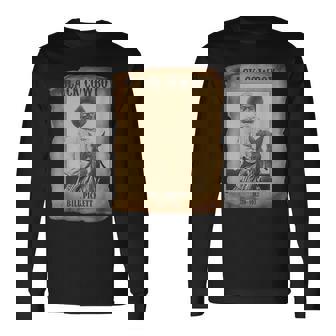 Black Cowboy Bill Pickett Western Rodeo Melanin History Long Sleeve T-Shirt | Mazezy