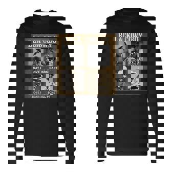 Black Cowboy Western Rodeo Melanin Black History Texas Retro Long Sleeve T-Shirt - Thegiftio UK