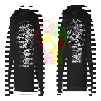 Black History Month Junenth 1865 Dream Like Leaders Black Long Sleeve T-Shirt - Monsterry