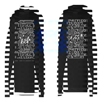 Blue Sport Loud Proud Cheer Coach Dad Father's Day Long Sleeve T-Shirt - Monsterry