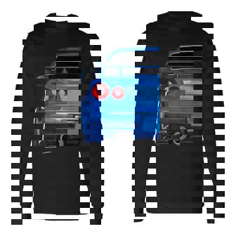 Blue Gt R 34 Jdm スカイラインスタンス カー ドリフトレーシング 長袖Tシャツ - Kawaiitshirt