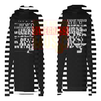 Bluegrass ミュージックギタープレーヤー 面白いバンジョー楽器 長袖Tシャツ - Kawaiitshirt