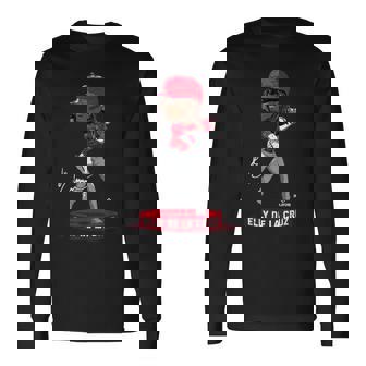 Bobblehead Elly De La Cruz Cincinnati Mlbpa 長袖Tシャツ - Kawaiitshirt