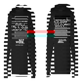 Bocci ぼっち ロゴ Itaiy 痛い イタリア国旗風【変なtシャツ屋さん】陰キャ オタク ブランド パロディ 面白 長袖Tシャツ - Kawaiitshirt