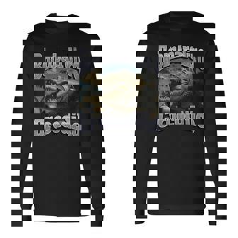Bombadiro Crocodilo 面白いイタリアンブレインロットミームグラフィック 長袖Tシャツ - Kawaiitshirt