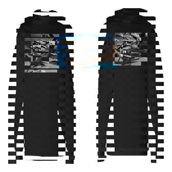 Bombardiro Crocodilo Brain Rot Gen Alpha Meme 長袖Tシャツ - Kawaiitshirt