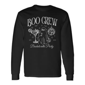 Boo Crew Bachelorette Party Halloween Witchy Bridal Long Sleeve T-Shirt - Monsterry