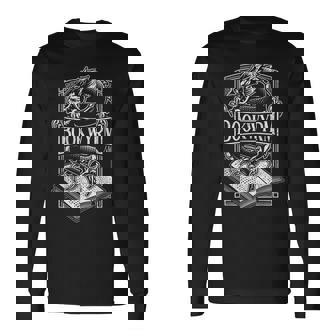 Book Wyrm Bookwyrm ドラゴンリーディングラバー アンティーク調 長袖Tシャツ - Kawaiitshirt