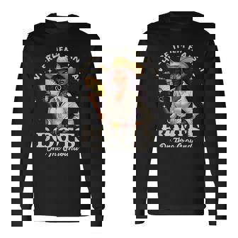 Boots On The Ground Junenth Cowgirl Where Them Fans At Long Sleeve T-Shirt - Monsterry