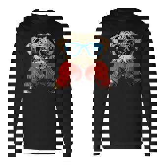 Boxeo Bulldog Amante Dueño Kickboxing Divertido Boxer Perro Camiseta de manga larga - Regaloses