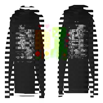 Boy Dad Best Dad Ever Father's Day Video Game Pixel Long Sleeve T-Shirt | Mazezy