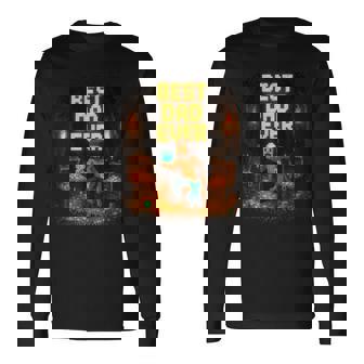 Boy Dad Best Dad Ever Father's Day Video Game Pixel Long Sleeve T-Shirt - Monsterry
