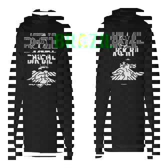 Brasil Baloncesto Fans Jersey Bandera Brasileña Deporte Amantes In Mangas Camiseta de manga larga - Regaloses