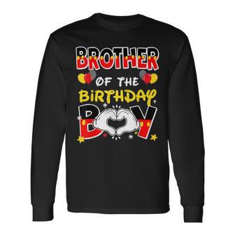 Brother Of The Birthday Boy Family Party Decor Matching Long Sleeve T-Shirt - Thegiftio UK